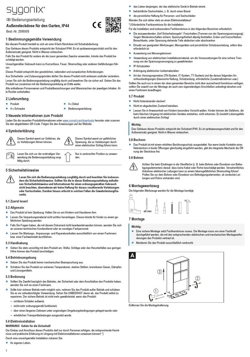 Sygonix 2595505 operating instructions