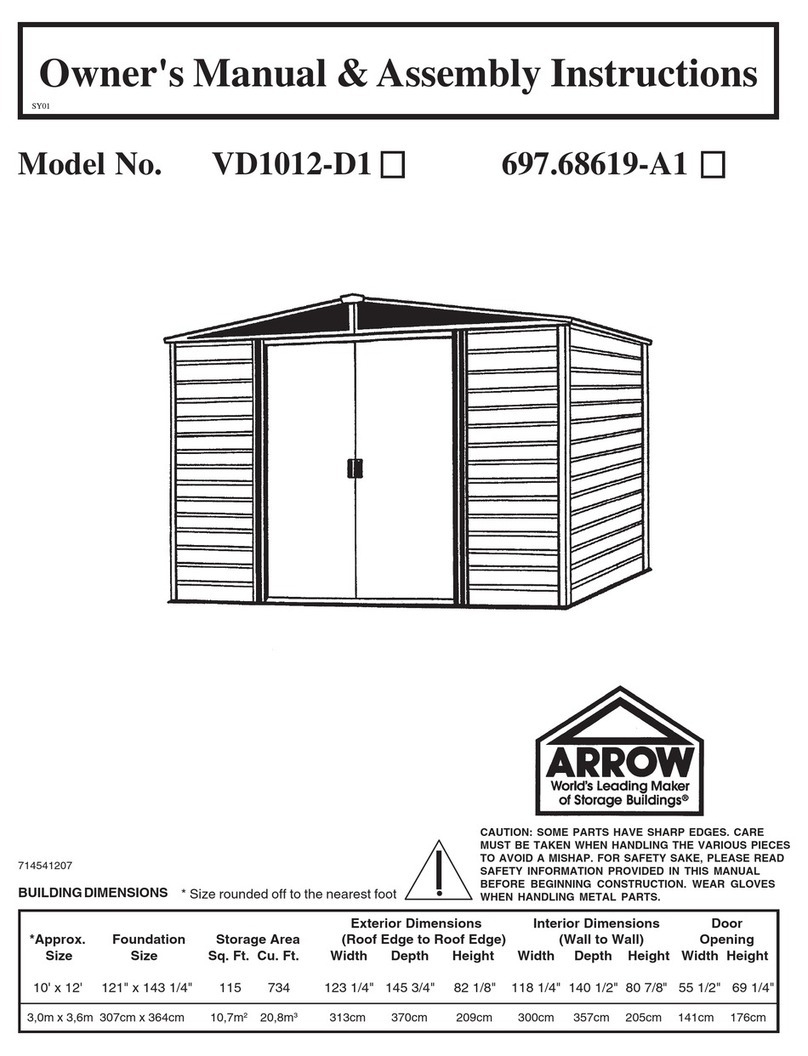 Arrow VD1012-D1 Owner's manual & assembly instructions
