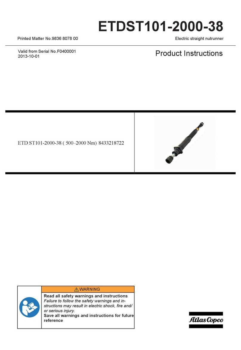 Atlas Copco ETDST101-2000-38 Product instructions