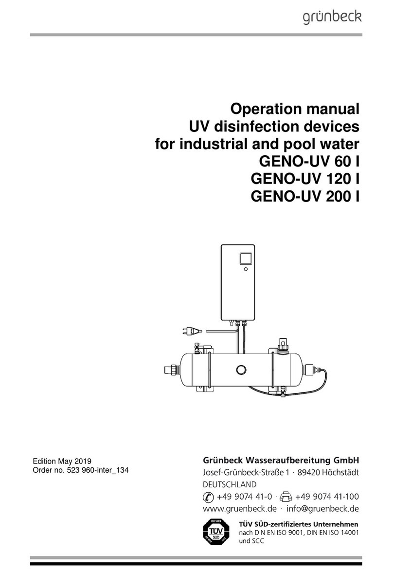 Grunbeck GENO-UV 60 I Operation manual