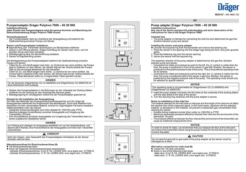 Dräger Polytron 7000 installation instructions