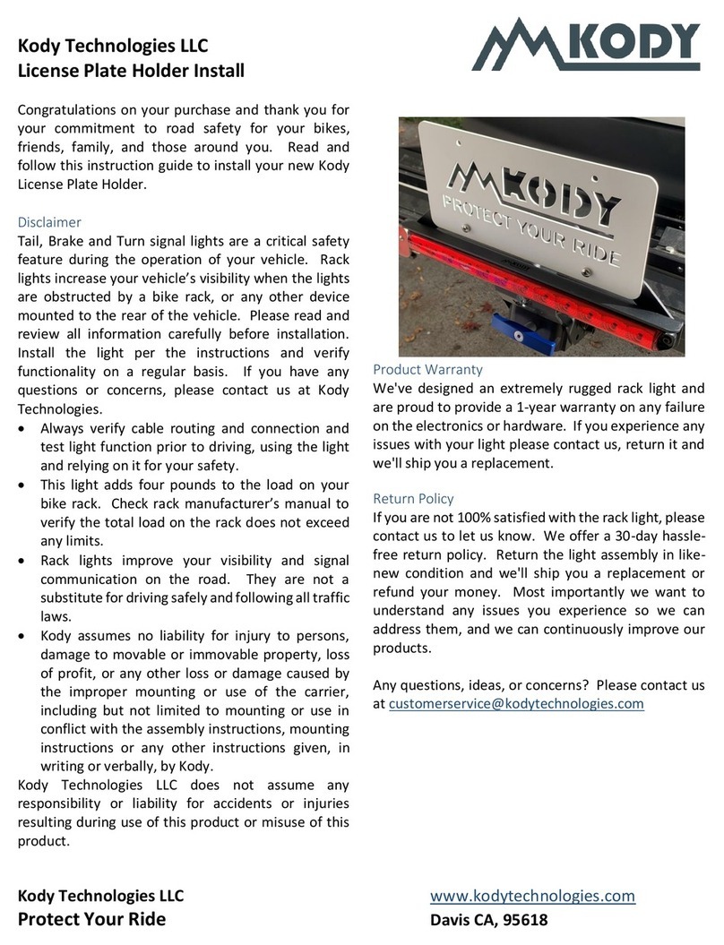 Kody Technologies 101-004 Installation instruction
