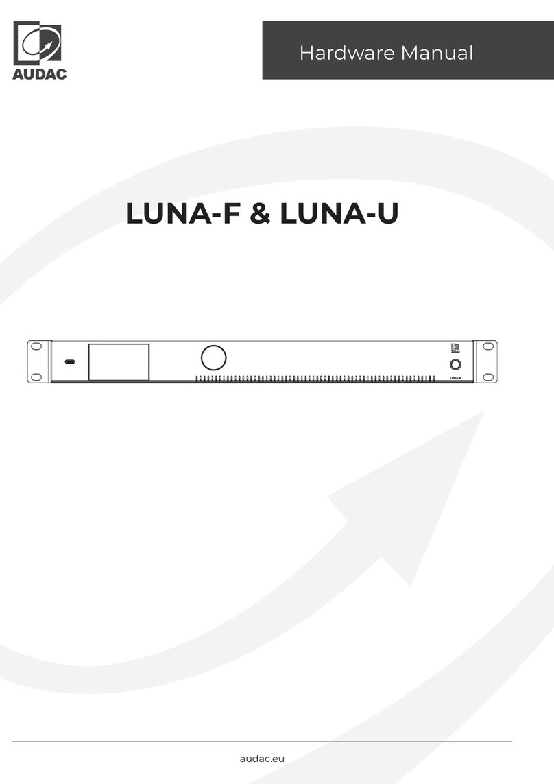 AUDAC LUNA-F Hardware manual