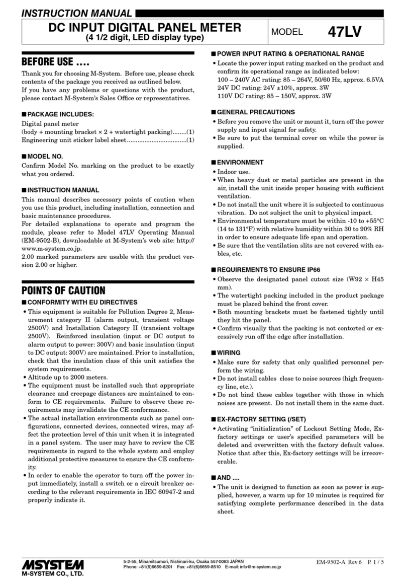 M-system 47LV User manual