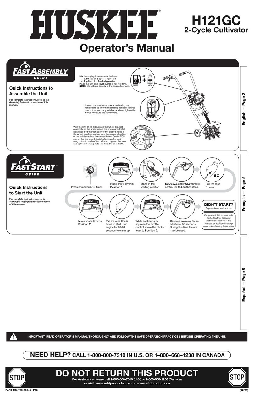 Huskee H121GC Operator's manual