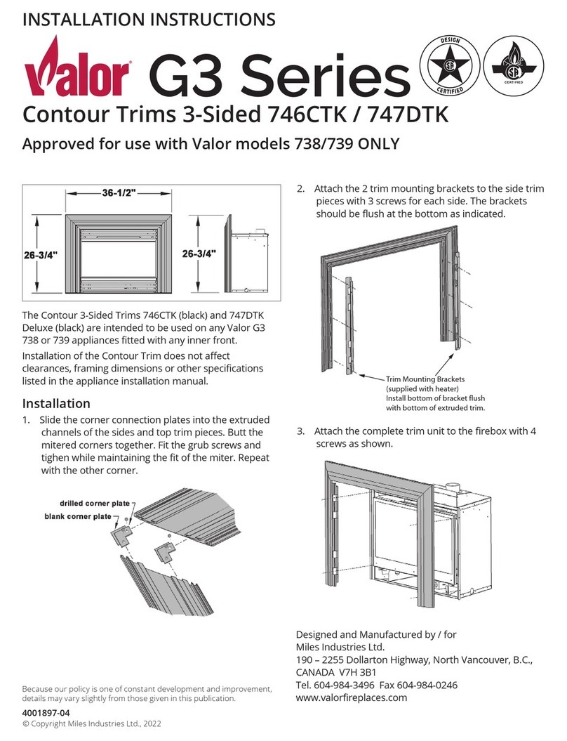 Valor G3 Series installation instructions