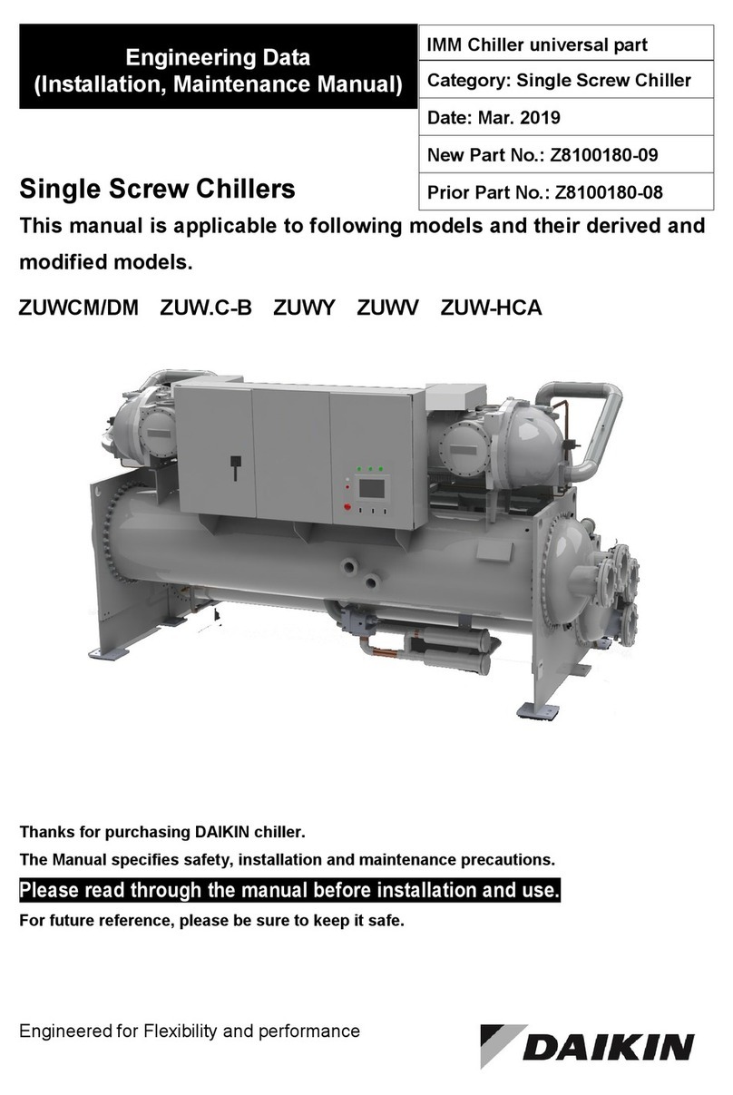 Daikin ZUWCM/DM Installation and maintenance manual