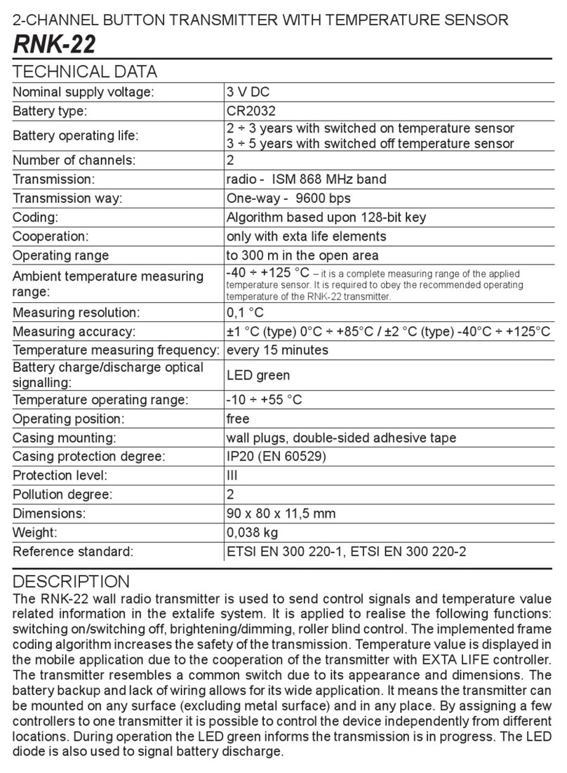 Zamel exta life RNK-22 User manual