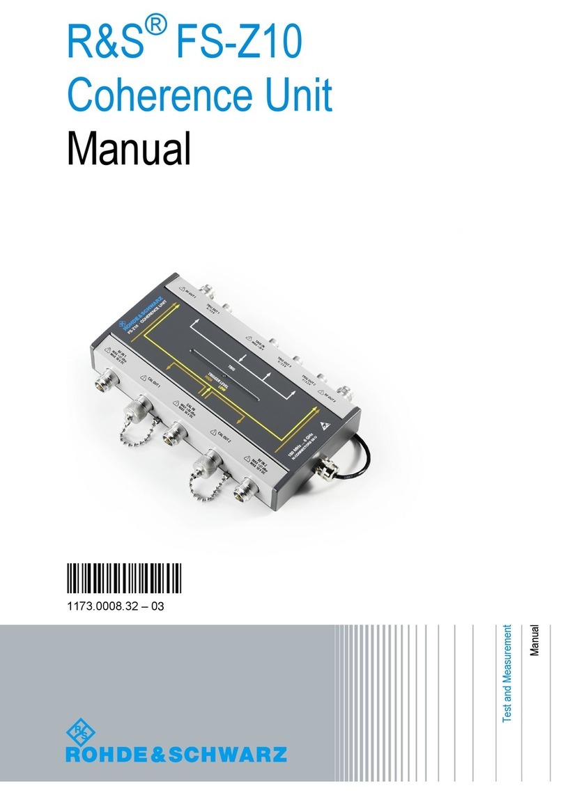 Rohde & Schwarz R&S FS-Z10 manual