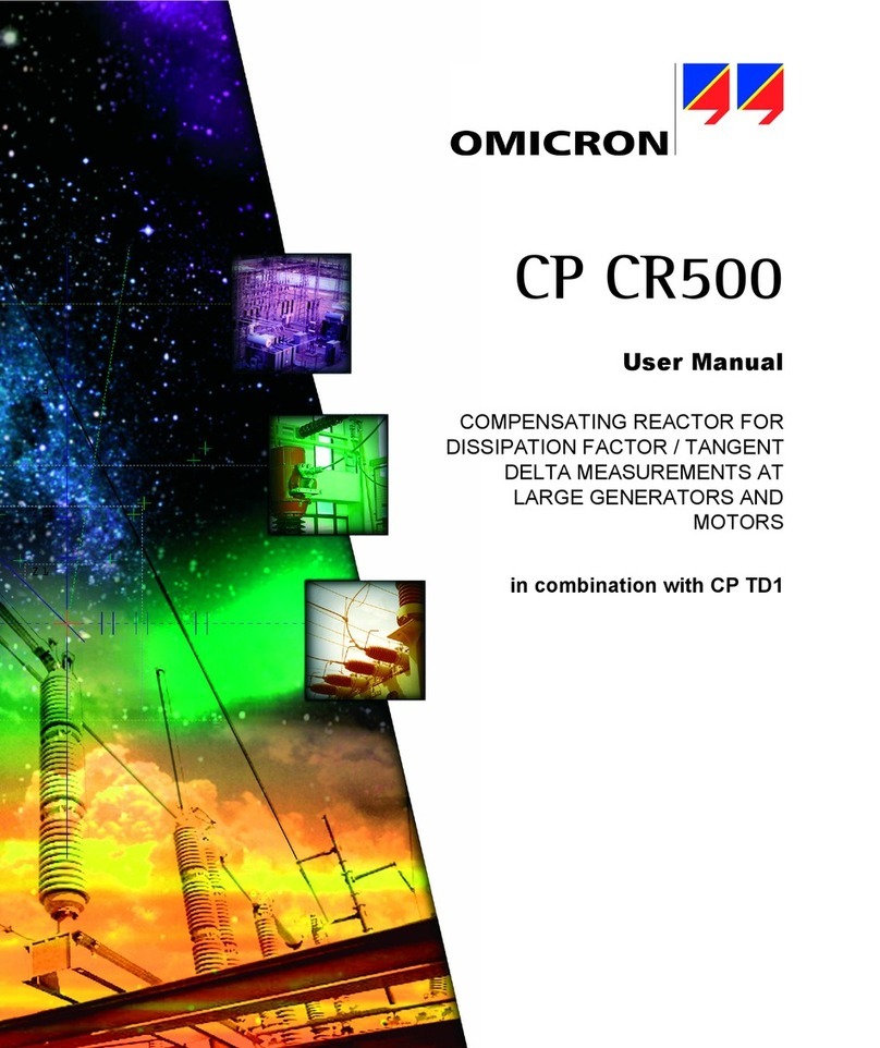 Omicron CP CR500 User manual