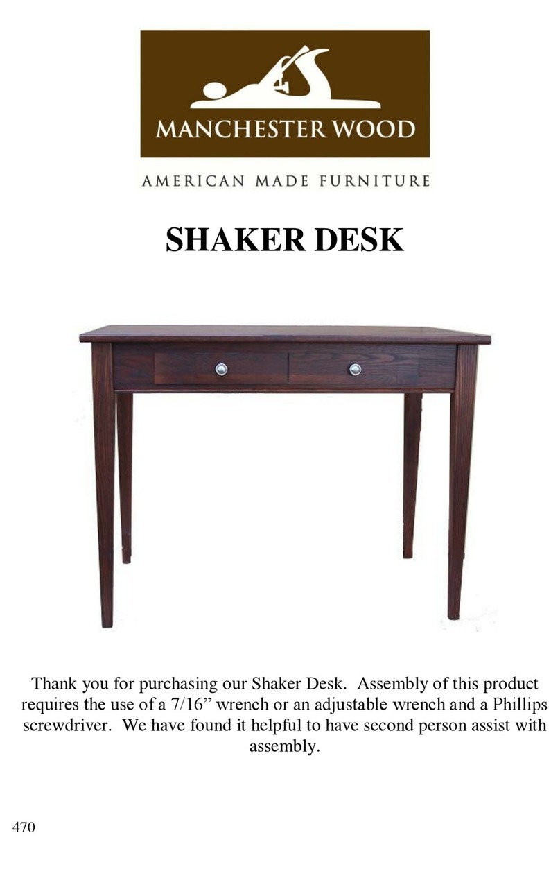 MANCHESTER WOOD SHAKER DESK Assembly instructions