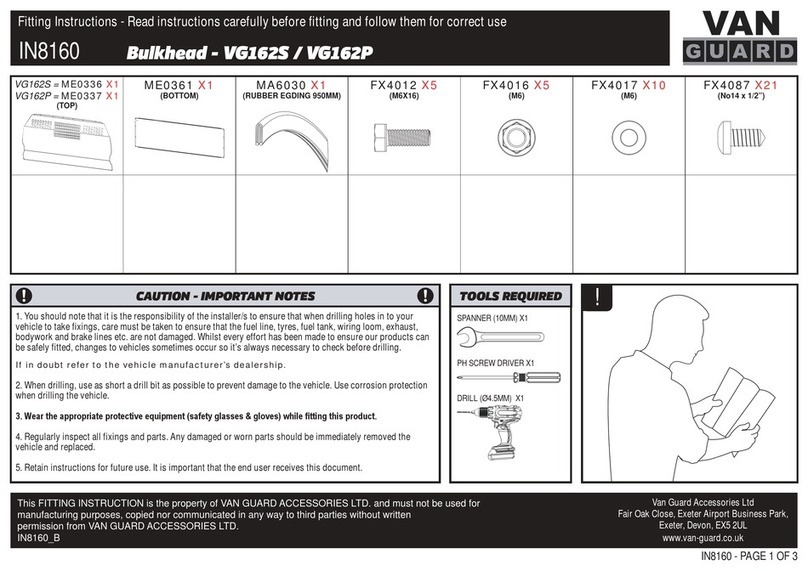 Vanguard VG162S Fitting instructions