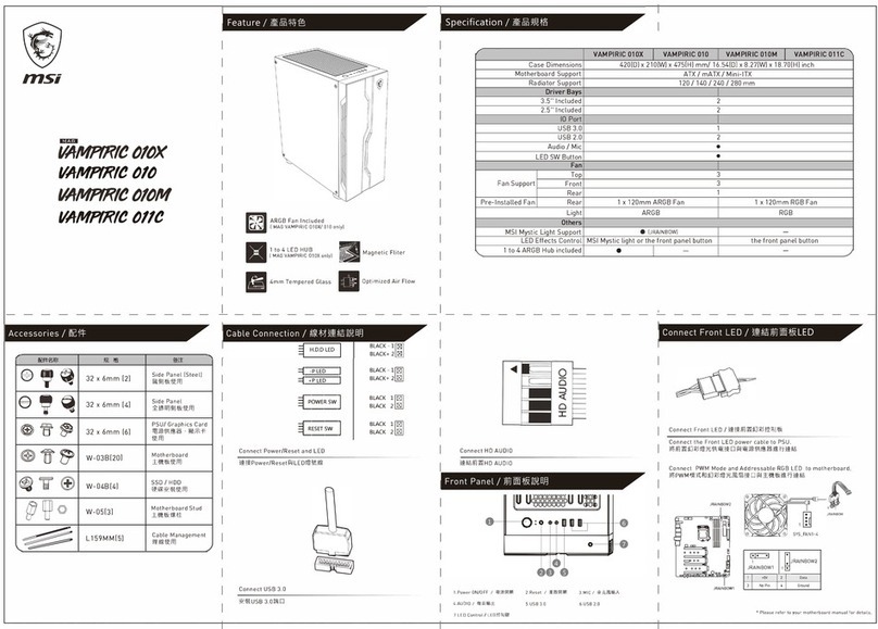 MSI VAMPIRIC 010X manual
