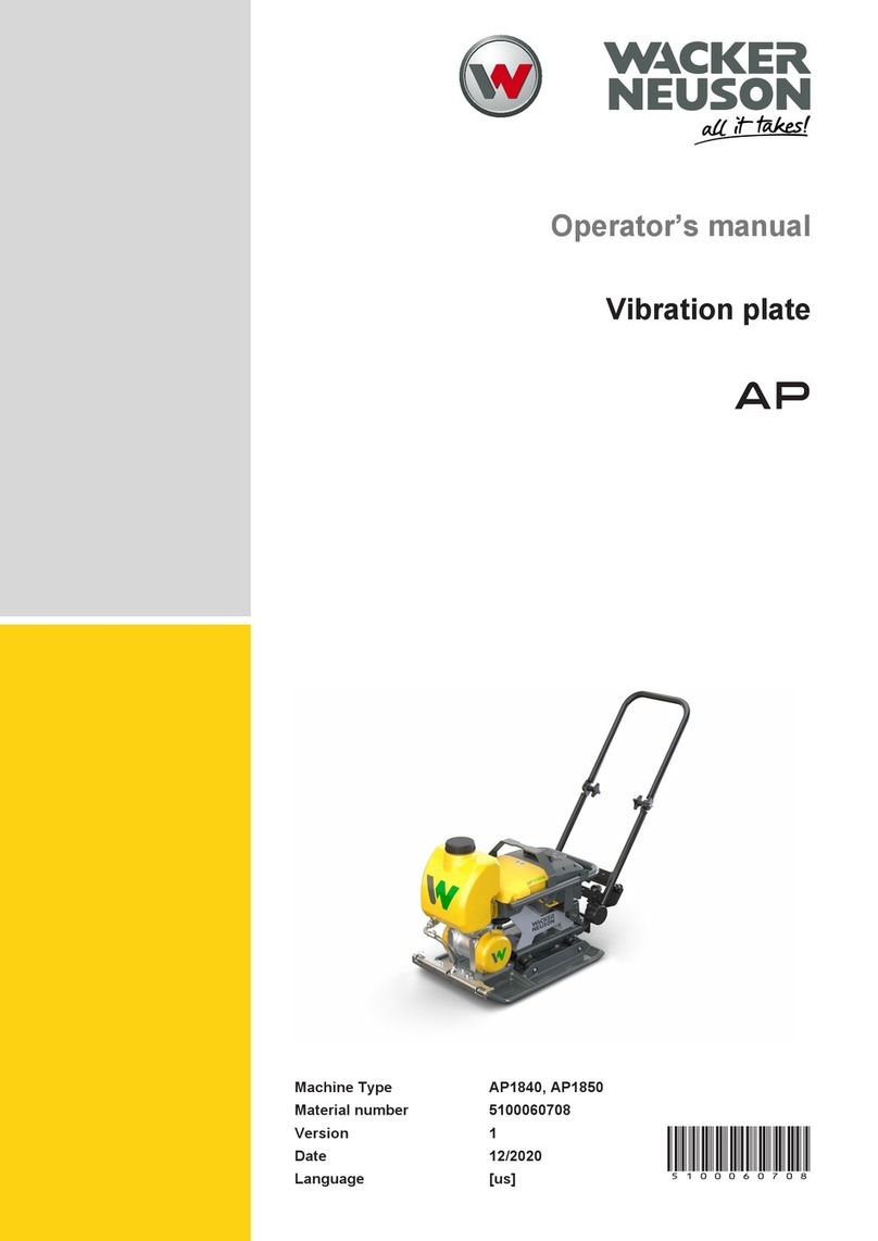 Wacker Neuson AP1840 Series Operator's manual Wacker Neuson AP1840 Series Operator's manual