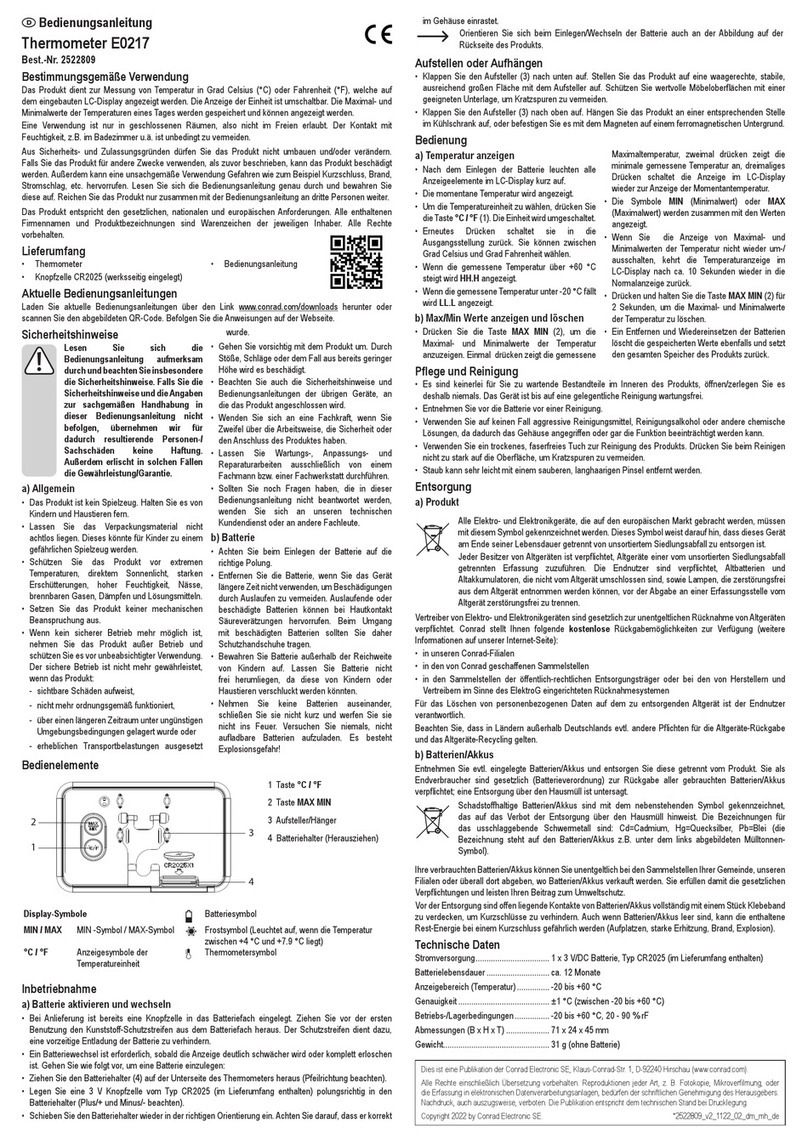 Conrad E0217 operating instructions
