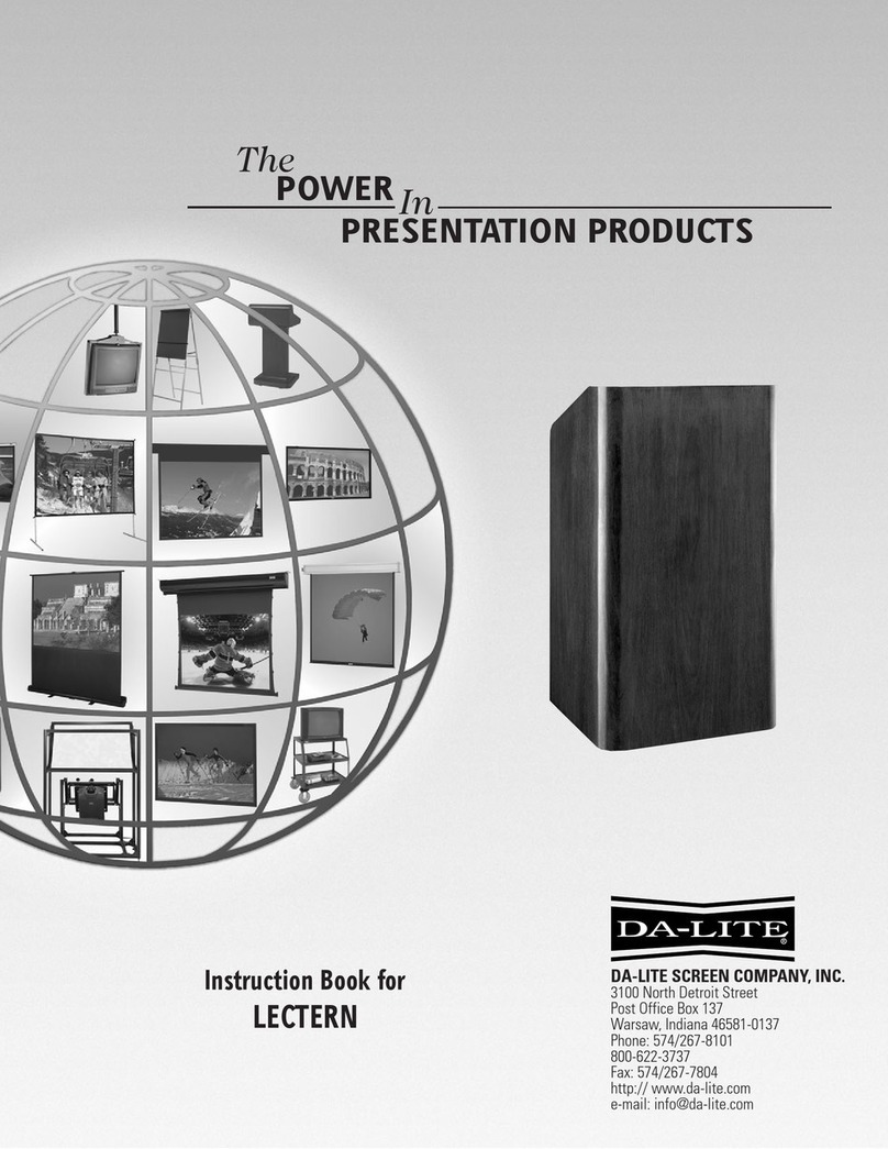 Da-Lite LECTERN Instruction book