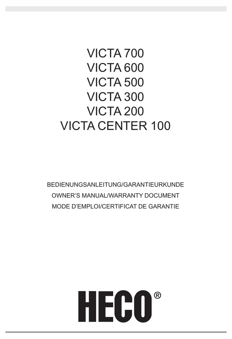 Heco VICTA 700 Owner's manual/warranty document