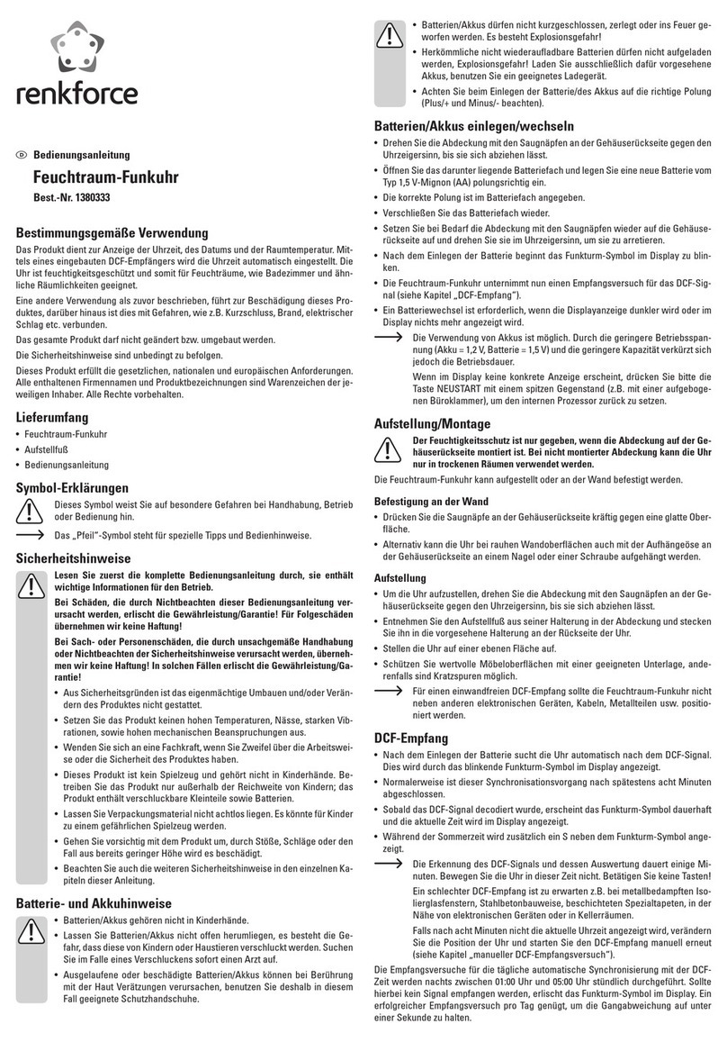 Renkforce 1380333 operating instructions