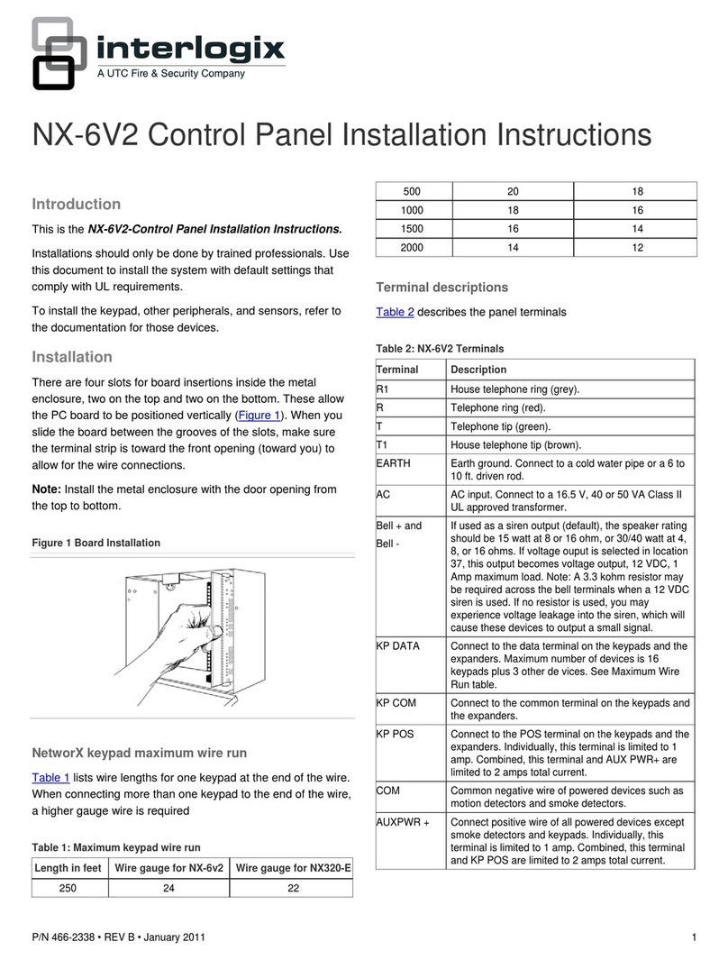 Interlogix NetworX NX-6V2 User manual