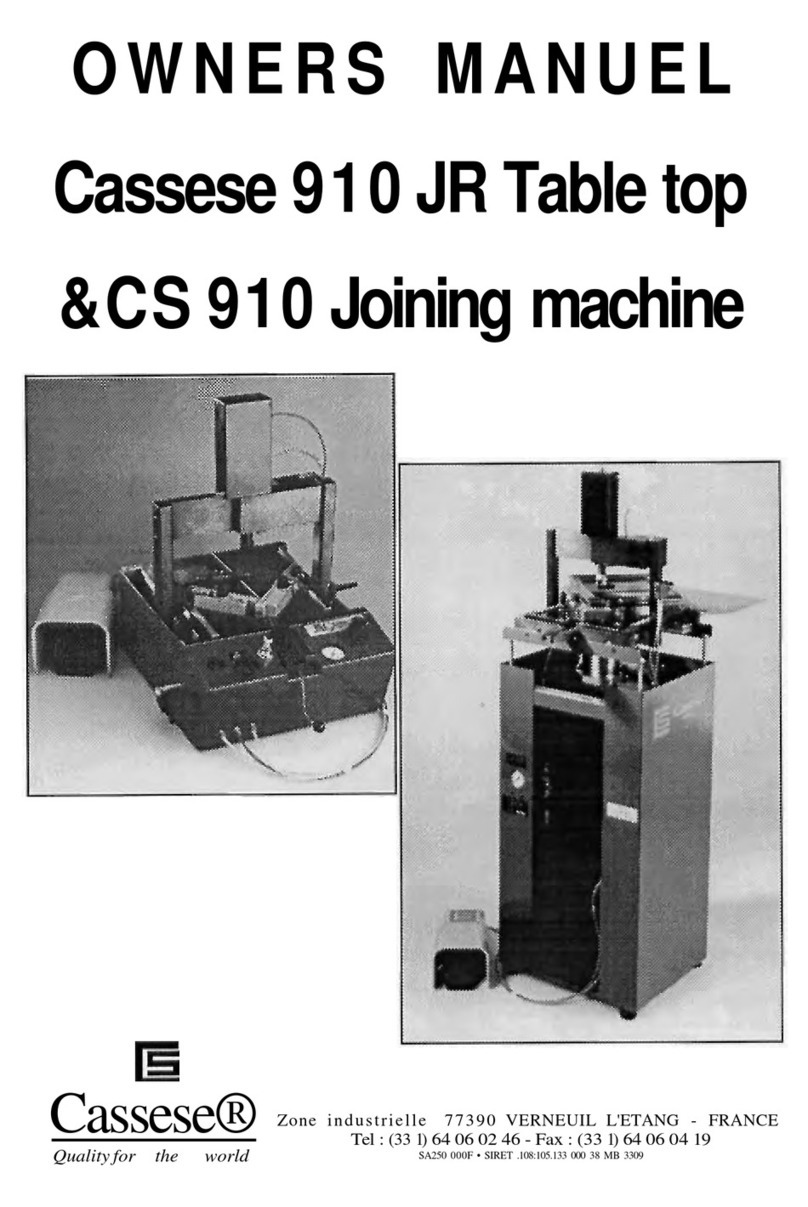 Cassese 910 JR owner's manual