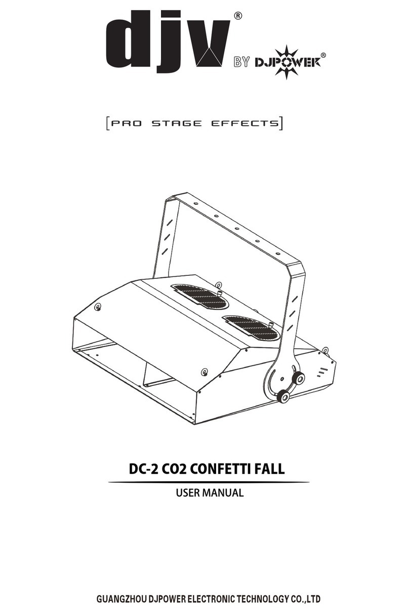 dj power djv DC-2 CO2 CONFETTI FALL user manual