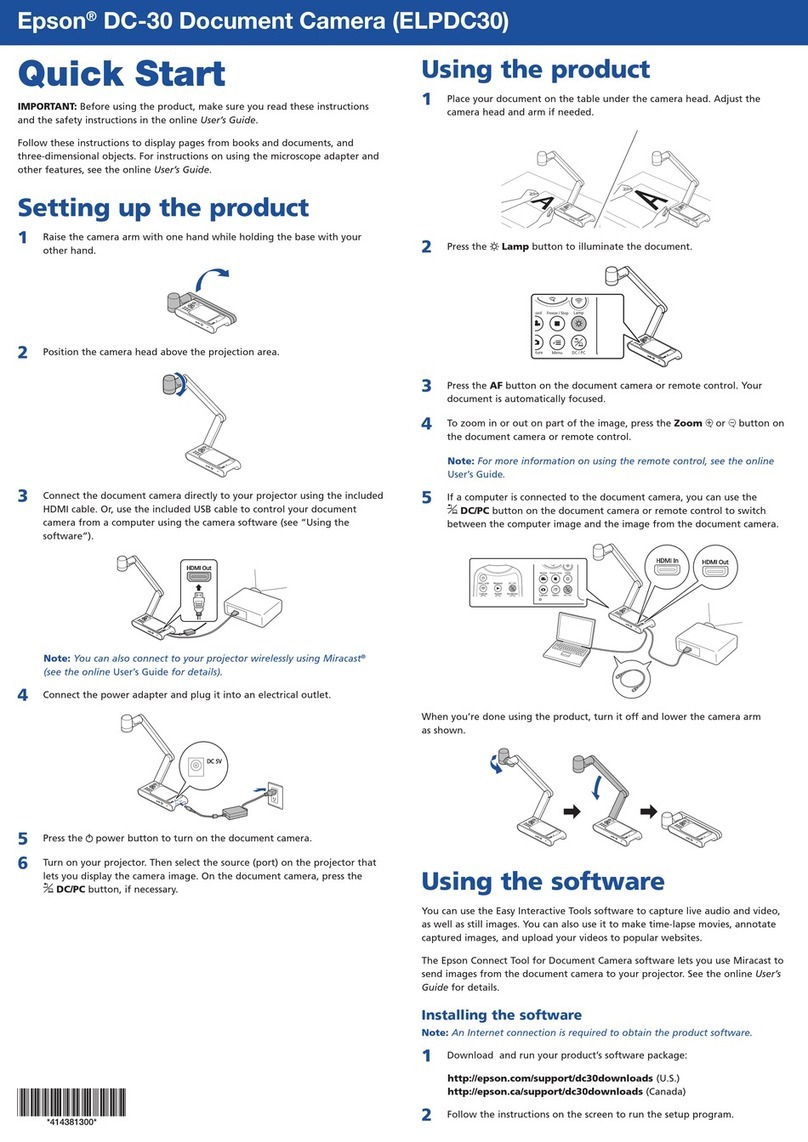Epson ELPDC30 User manual