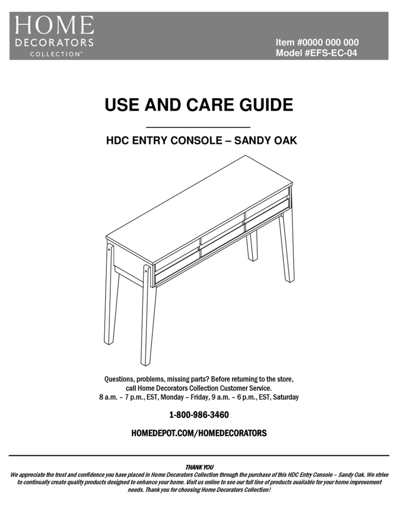 Home Decorators Collection EFS-EC-04 Use and care guide Home Decorators Collection EFS-EC-04 Use and care guide