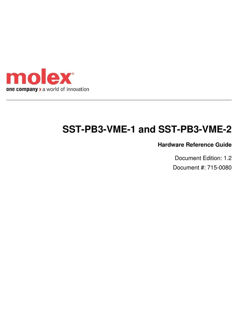 molex SST-PB3-VME-1 Operating and maintenance manual