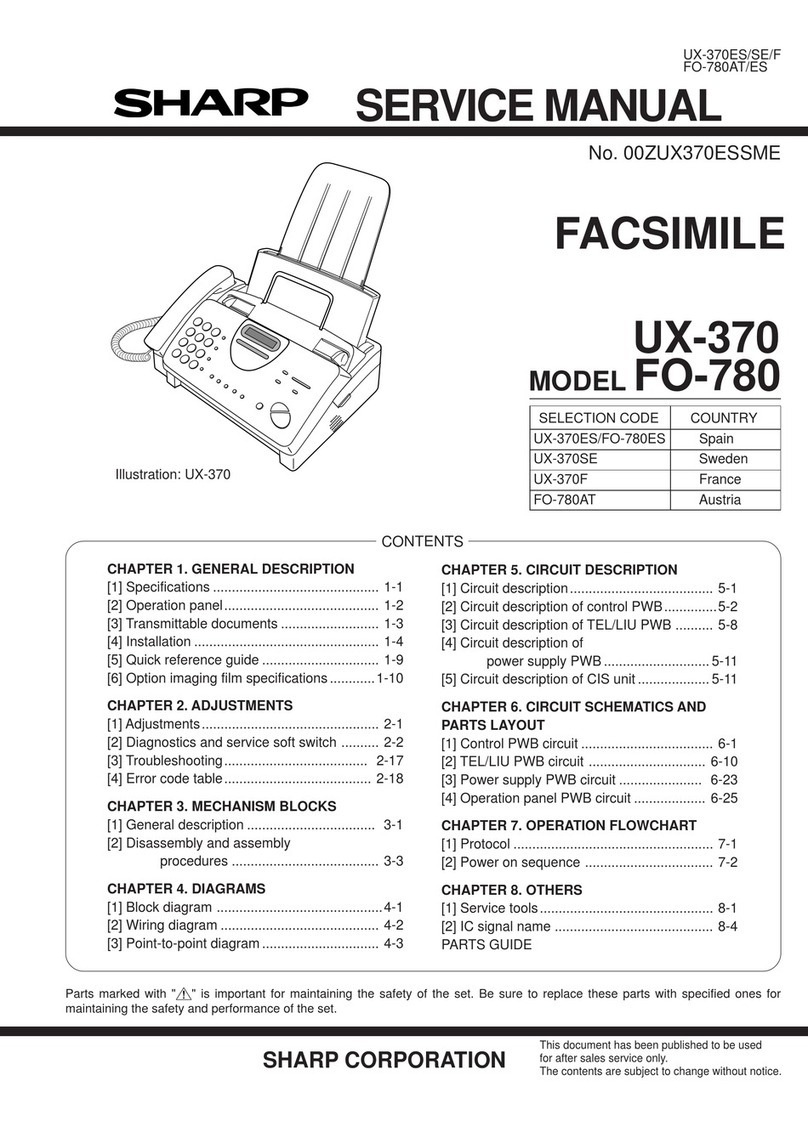 Sharp UX-370SE User manual Sharp UX-370SE User manual