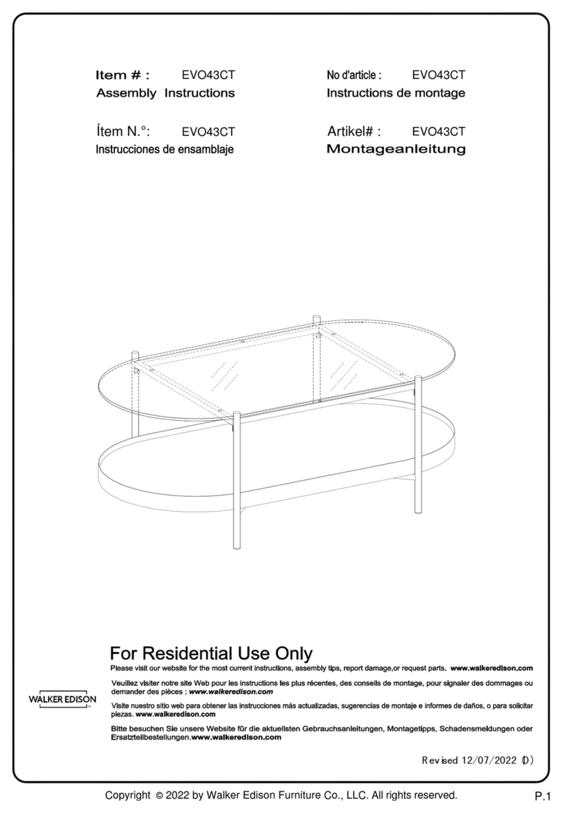 Walker Edison EVO43CT User manual