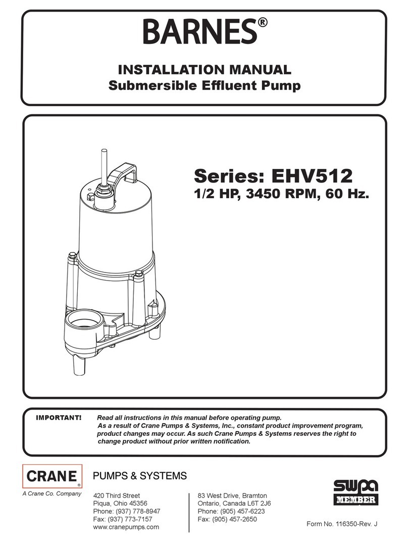 Crane Barnes EHV512A User manual