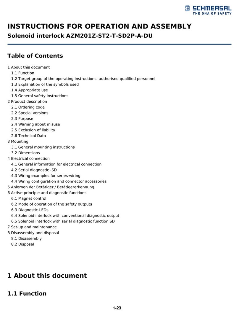 schmersal AZM201Z-ST2-T-SD2P-A-DU Operation and maintenance manual