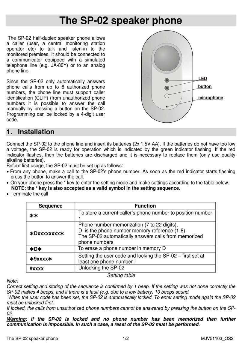 jablotron SP-02 manual