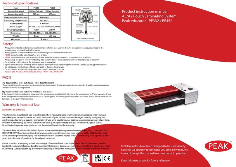 Peak PE332 Specification sheet