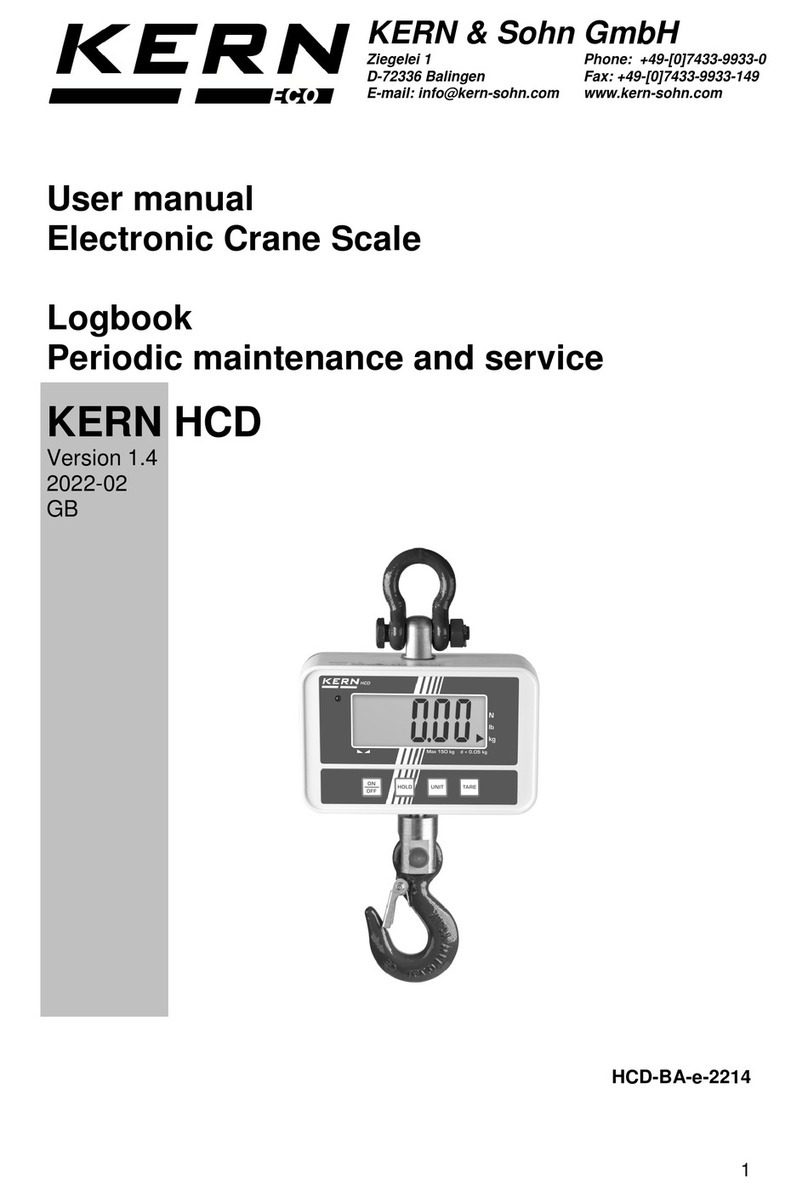 KERN HCD 60K-2 User manual