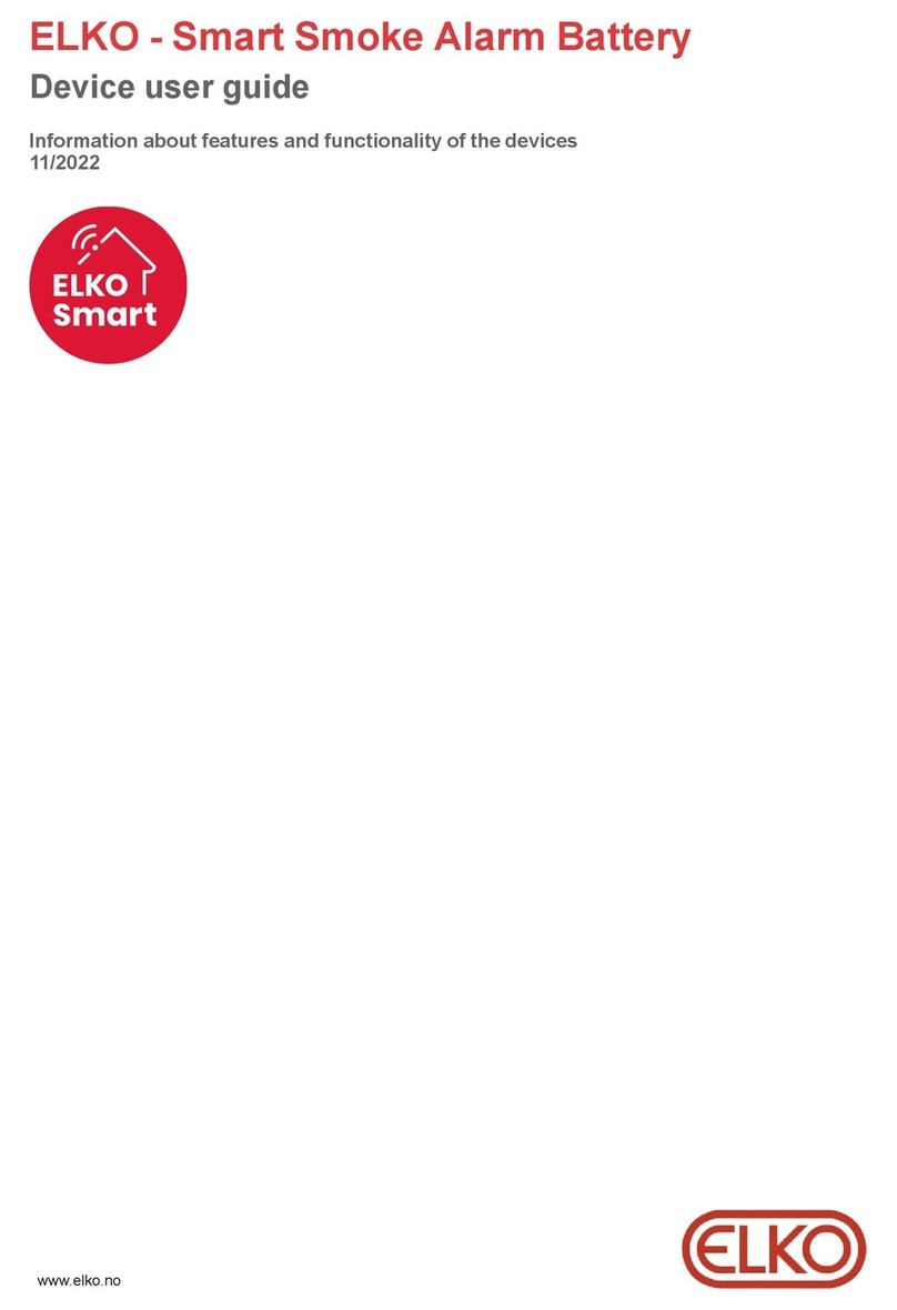 Elko Smart Smoke Alarm Battery User manual