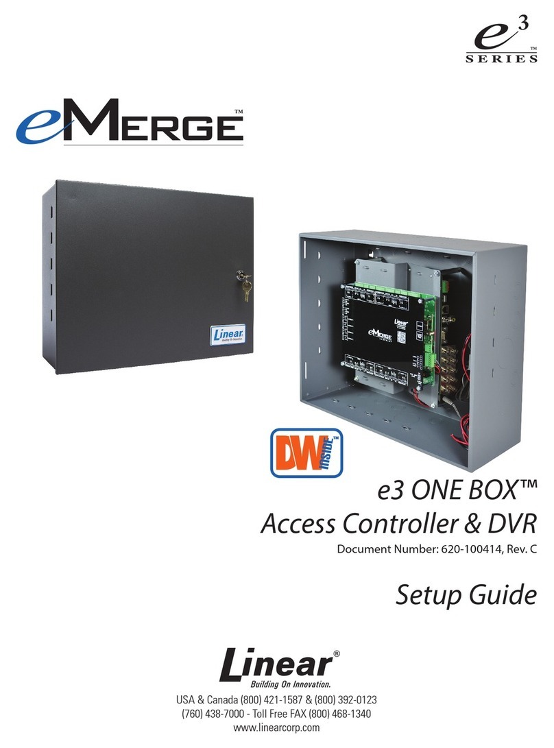 Linear Corporation EMERGE e3 Series Setup guide Linear Corporation EMERGE e3 Series Setup guide