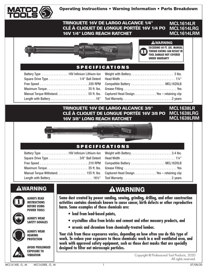 Matco Tools MCL1614LR User manual
