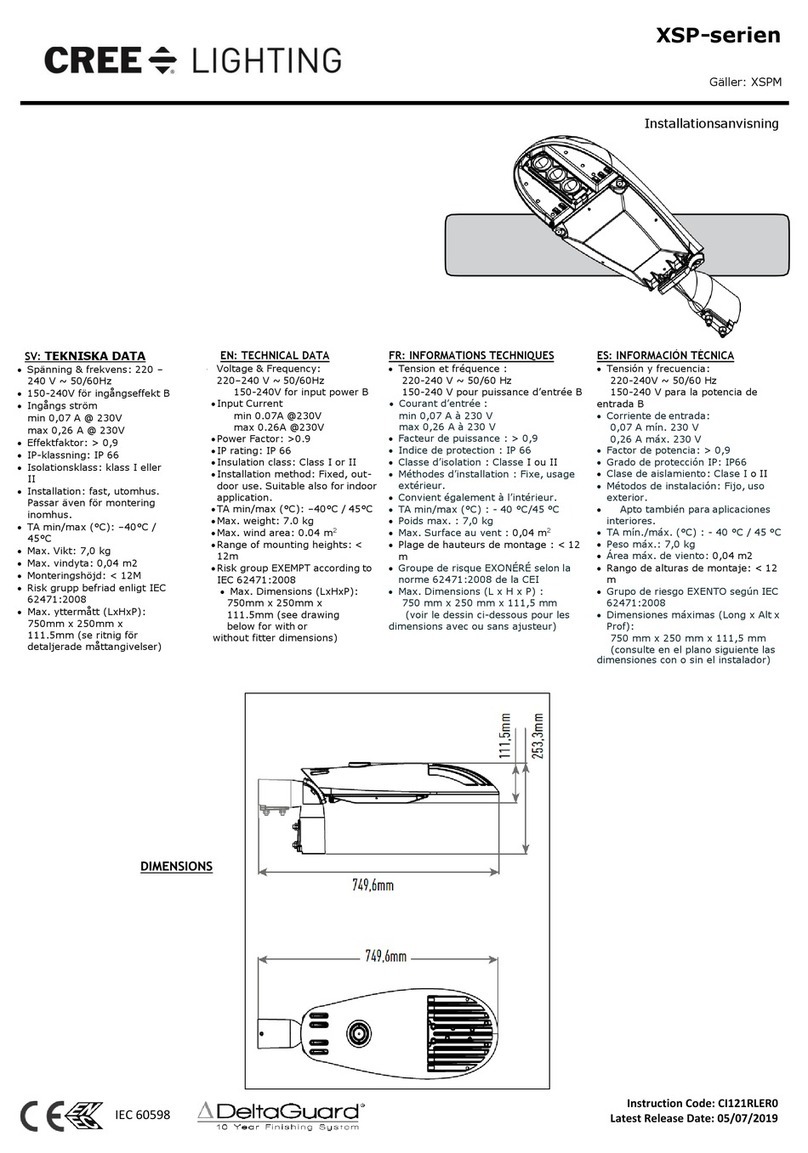 IDEAL INDUSTRIES CREE LIGHTING XSP Series manual IDEAL INDUSTRIES CREE LIGHTING XSP Series manual