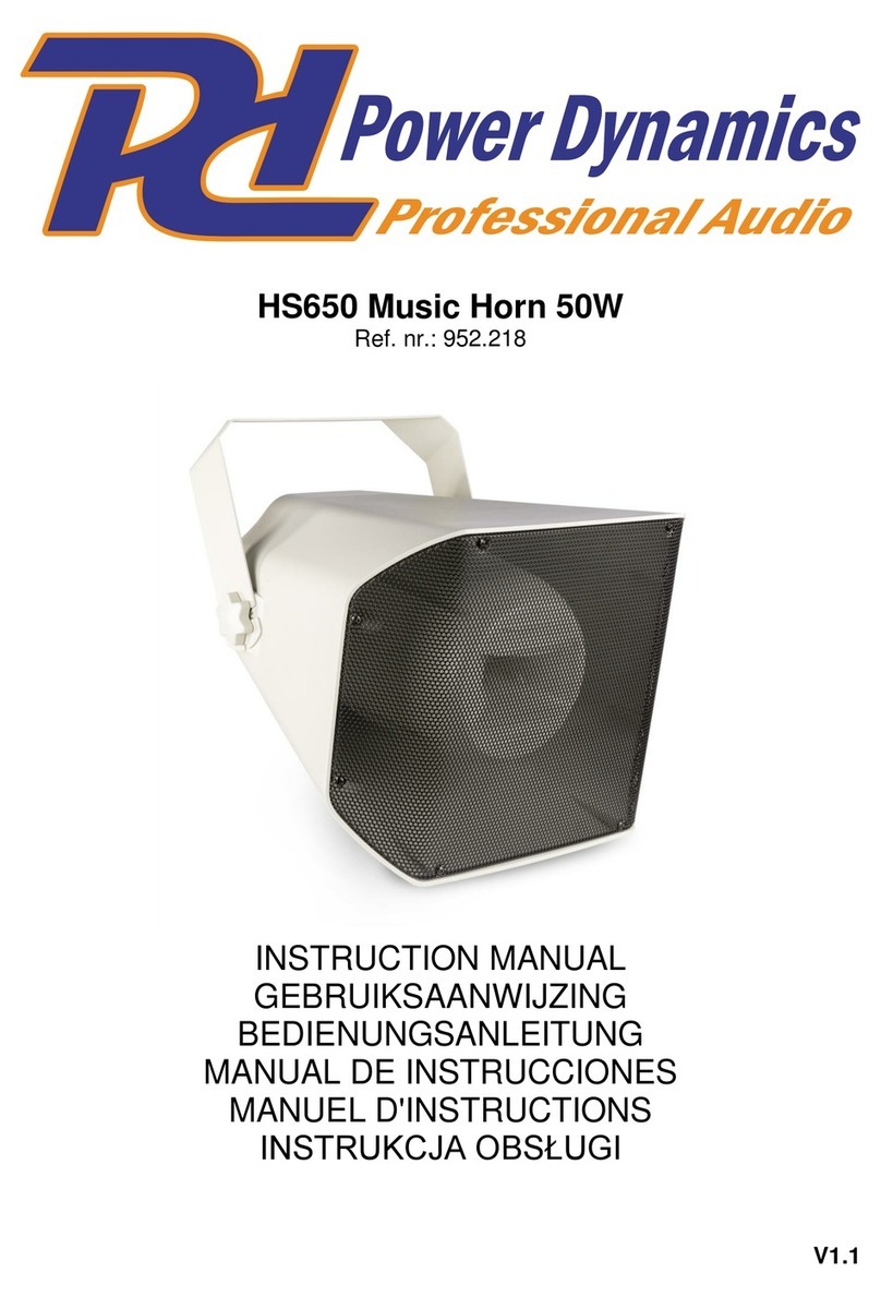 Power Dynamics HS650 instruction manual