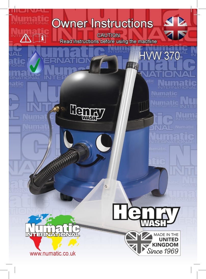 Numatic HVW 370 Owner's instructions