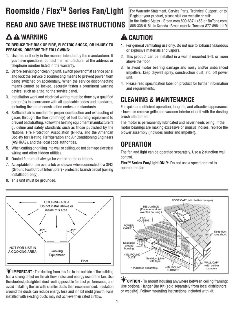 NuTone Flex Series User manual