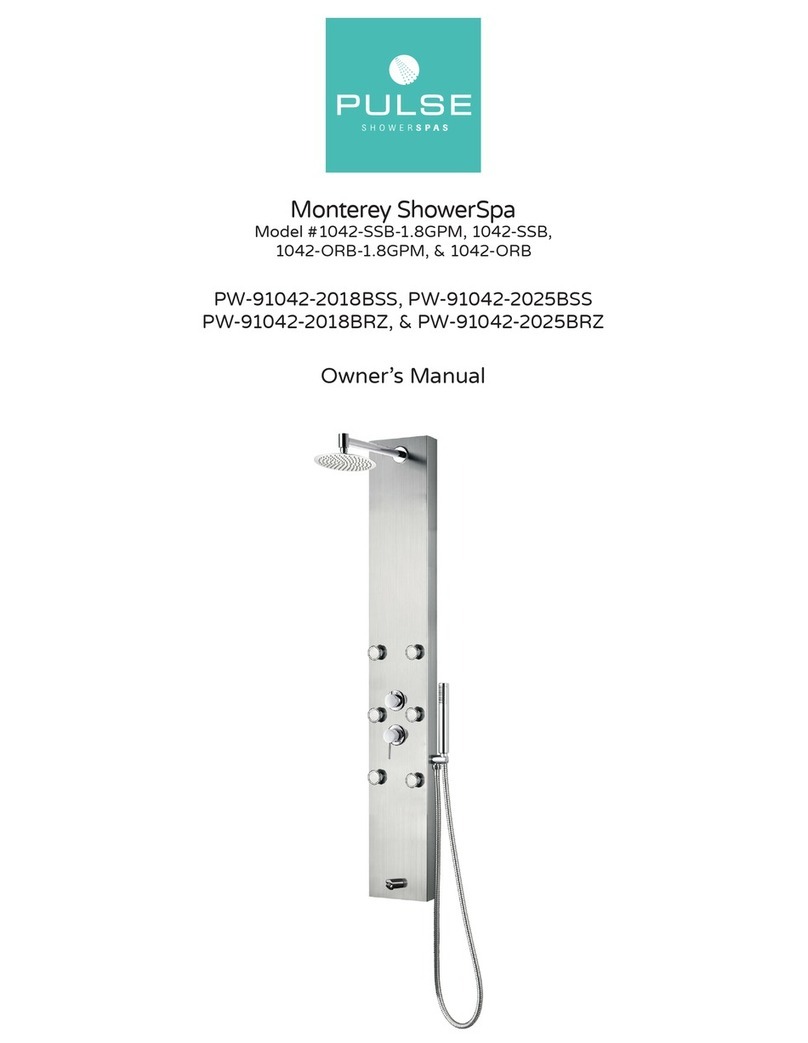 Pulse Shower Spas Monterey ShowerSpa 1042-SSB-1.8GPM User manual