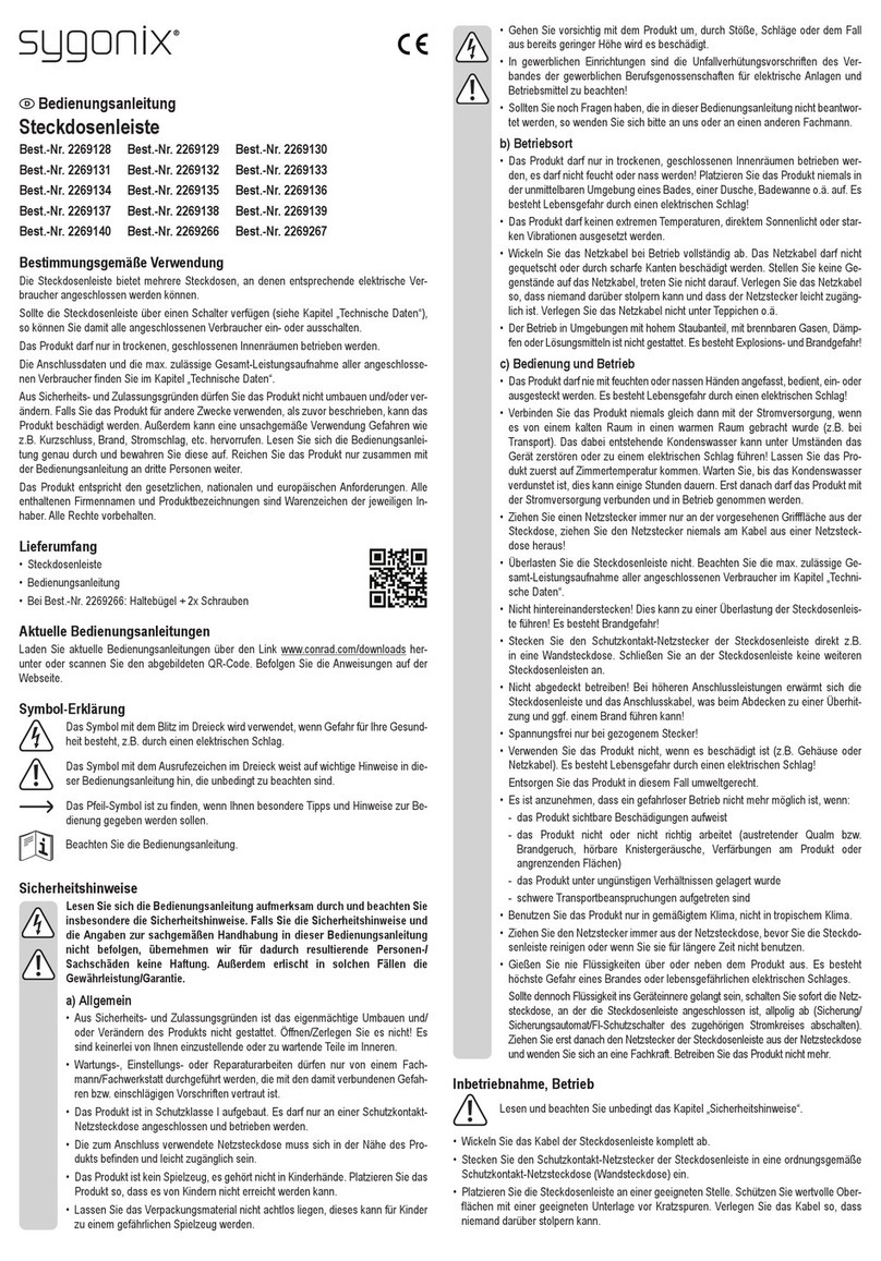 Sygonix 2269129 operating instructions