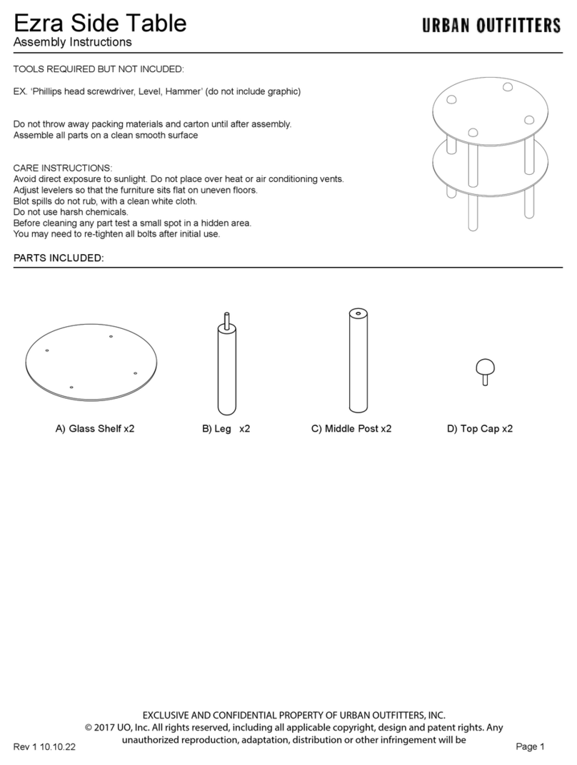 URBAN OUTFITTERS Ezra Side Table Assembly instructions