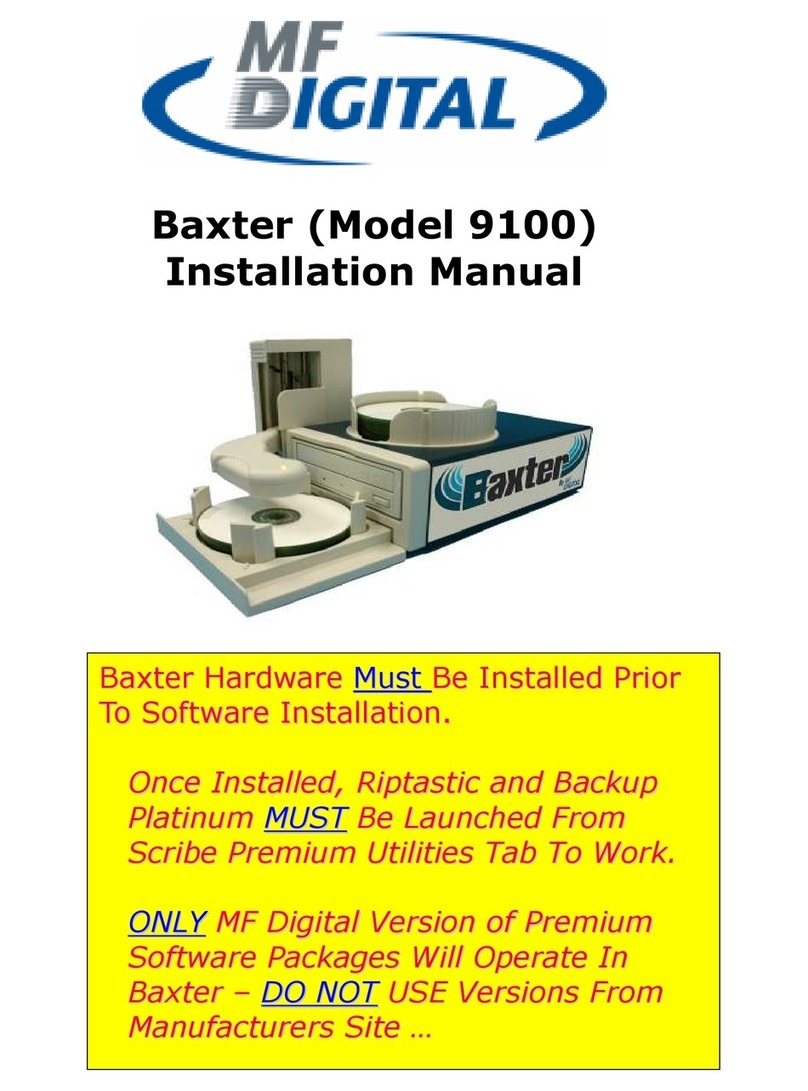 MF DIGITAL Baxter 9100 installation manual MF DIGITAL Baxter 9100 installation manual