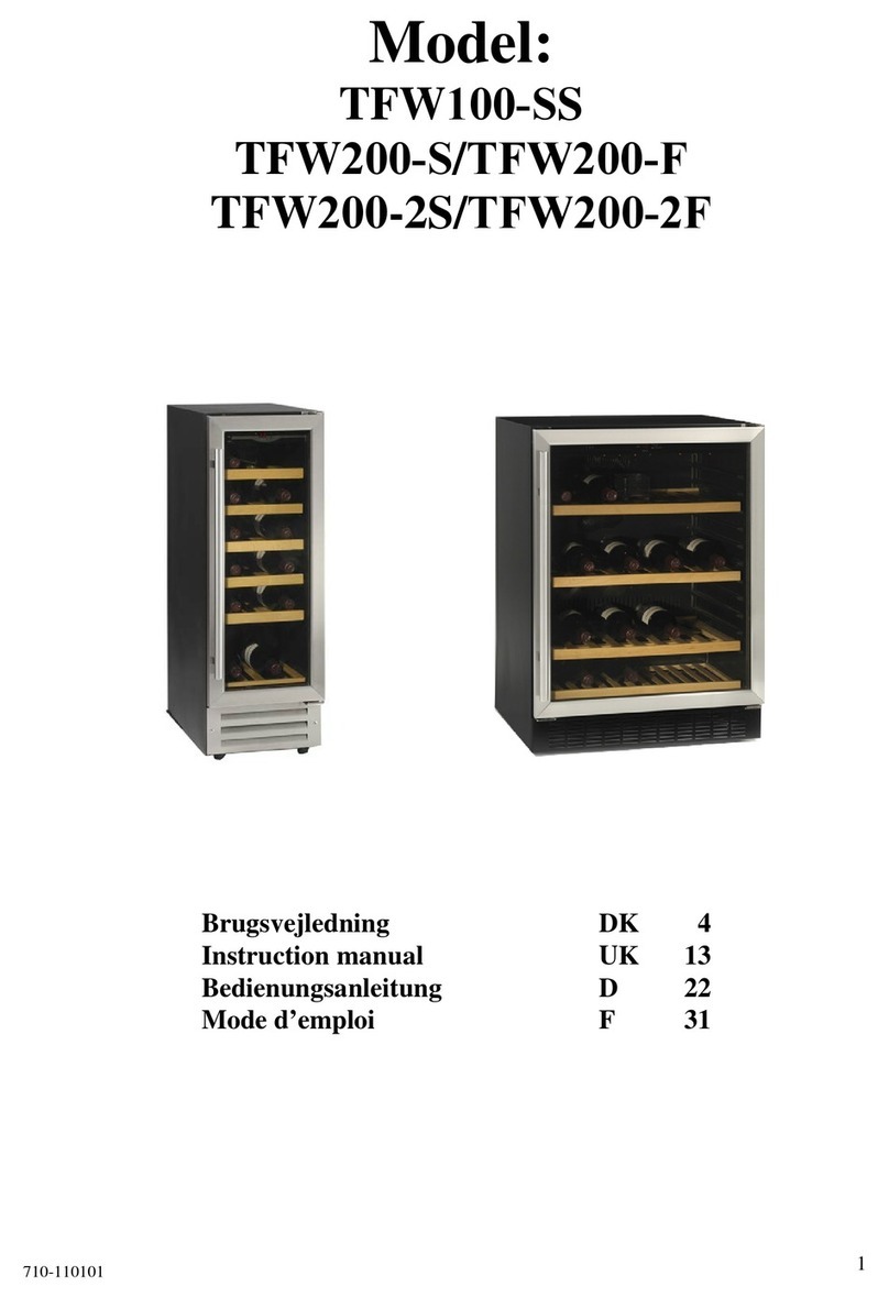 Tefcold TFW100-SS instruction manual