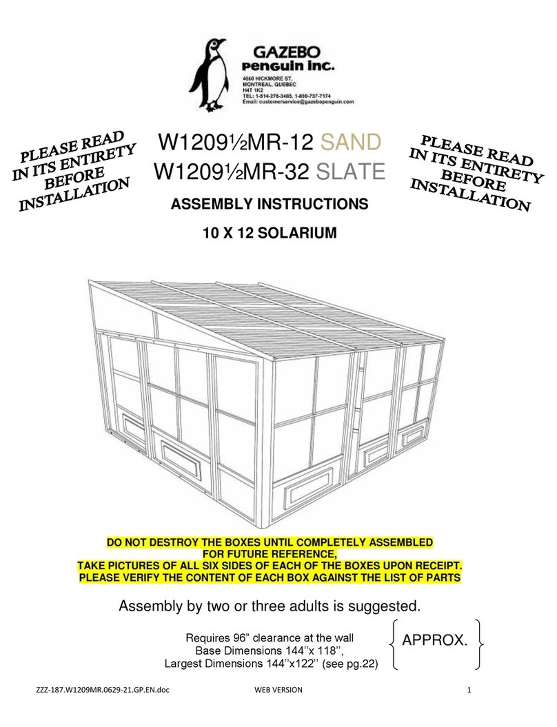 Gazebo penguin W12091/2MR-12 User manual