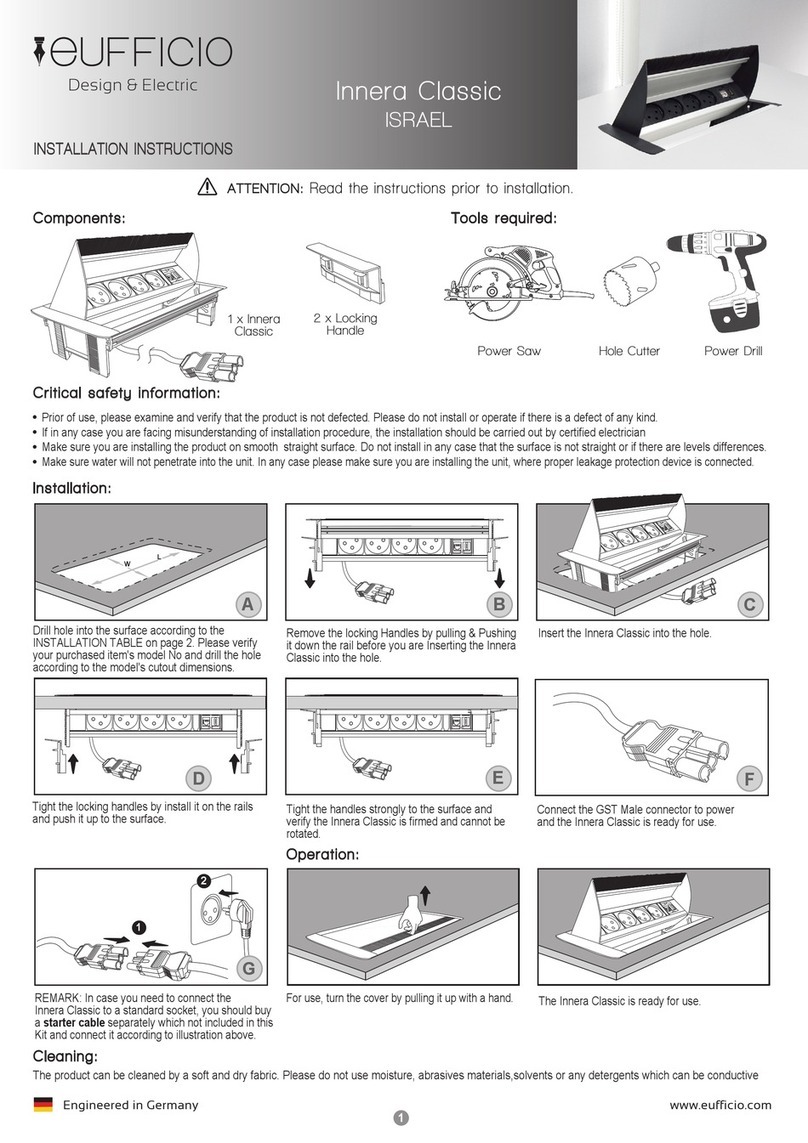 Eufficio Innera Classic installation instructions