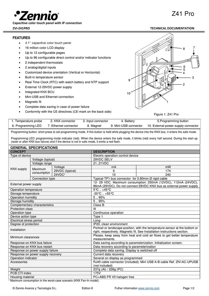 Zennio Z41 Pro User manual